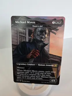 Michael Myers Borderless Playtest Card Mtg Commander EDH NM Horror Movie - Image 2
