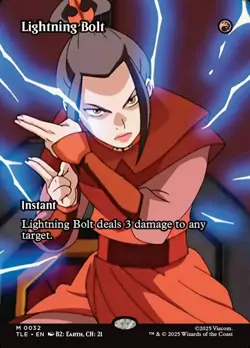 Lightning Bolt X1 BORDERLESS FOIL-NM/M-Avatar: The Last Airbender: Eternal-Legal - Image 1