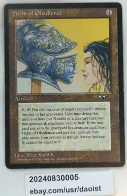 MTG Helm of Obedience Alliances Rare Magic The Gathering MP - Image 1