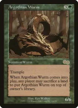 Argothian Wurm Urza's Saga LP MTG - Image 1