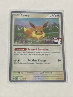 Eevee 143/191 Surging Sparks Play! Pokemon Prize Pack Series 7 Cosmo Holo - Image 1