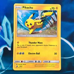 Pikachu - SM81 - Black Star Holo Rare Promo - Pokemon Card - MP - Image 1