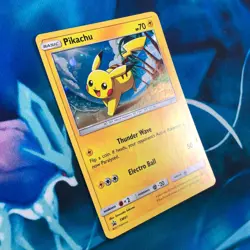 Pikachu - SM81 - Black Star Holo Rare Promo - Pokemon Card - MP - Image 3