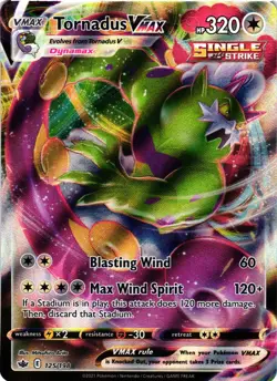 Pokemon TCG Tornadus VMAX 125/198 Chilling Reign Holo Ultra Rare NM - Image 1