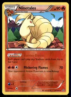 2015 XY - Primal Clash Reverse Foil Ninetales Stage 1/Rare #21 - Image 1