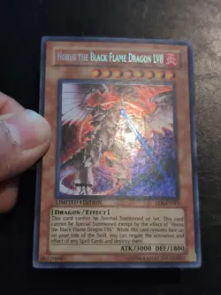 Yu-Gi-Oh! SECRET RARE CARD HORUS THE BLACK FLAME DRAGON LV8 EEN-ENSE1 NM/VLP - Image 2