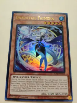 Yu-Gi-Oh! Dracotail Faimena JUSH-EN002 Justice Hunters 1st Ed VLP - Image 1
