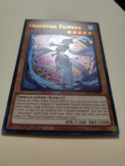Yu-Gi-Oh! Dracotail Faimena JUSH-EN002 Justice Hunters 1st Ed VLP - Image 2