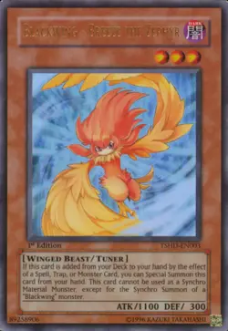 Yugioh! LP Blackwing - Breeze the Zephyr - TSHD-EN003 - Ultra Rare - 1st Edition - Image 1