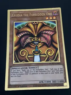 YUGIOH Card TCG EXODIA THE FORBIDDEN ONE MGED-EN005 GOLD Rare 1ST EDITION NM - Image 1