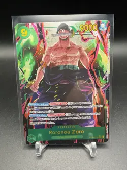 One Piece Roronoa Zoro Card Alt Art OP06-118 SEC Green English Straw Hat TCG - Image 1