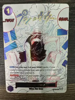 One Piece TCG Gear 2 Op11-080 R Parallel Card English A Fist Of Divine Speed NM - Image 3