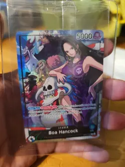 PSA + Bandai ONE PIECE CARD GAME Boa Hancock Alternate Art Leader card - Image 1