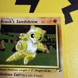 Pokemon 1st Edition Card TCG Gym Heroes LP-NM Brock's Sandshrew 71/132 - Image 3