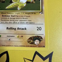 Pokemon 1st Edition Card TCG Gym Heroes LP-NM Brock's Sandshrew 71/132 - Image 5