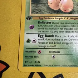 Pokemon Card - Erika's Exeggcute 1st Edition Gym Heroes 43/132 Uncommon 43/132 - Image 4