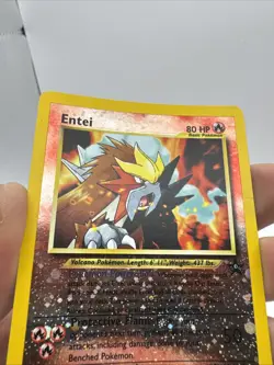 Entei #34 Black Star Promo Reverse Holo Rare Vintage Pokemon Card LP/MP - Image 3