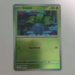 Pokemon Oddish Reverse Holo 001/094 PFL DW 50 HP English Card 2025 - Image 1