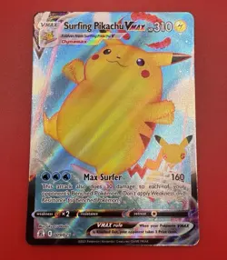 Surfing Pikachu VMAX 009/025 - Celebrations - Ultra Rare Pokemon Card NM - Image 1