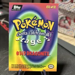Pokemon Topps Movie card HOLO /Black label/ E12 of 12 "Dragonite" - Image 2