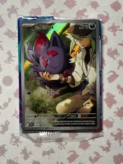 N's Zorua 189 Illustration Holo ETB Promo JTG Sealed Pokemon Card NM - Image 1