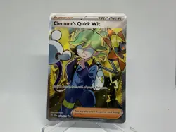 Pokemon Card Clemonts Quick Wit (229/191) Surging Sparks Ultra Rare ✅NM/M✅ - Image 1