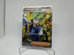 Pokemon Card Clemonts Quick Wit (229/191) Surging Sparks Ultra Rare ✅NM/M✅ - Image 2