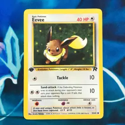 Eevee - 55/82 - 1st Edition Team Rocket Set - Pokemon Card - NM - Image 1