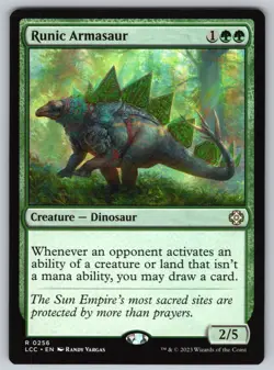 Runic Armasaur R Commander: The Lost Caverns of Ixalan #256 NM Normal - Image 1