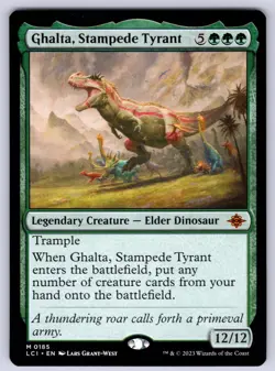 Ghalta, Stampede Tyrant M The Lost Caverns of Ixalan # 185 NM Normal - Image 1