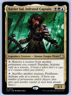 Xavier Sal, Infested Captain R Commander: The Lost Caverns of Ixalan # 14 NM Nor - Image 1