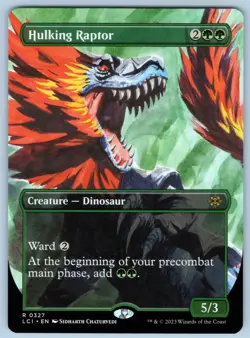 Hulking Raptor (Borderless) R The Lost Caverns of Ixalan # 327 NM Normal - Image 1
