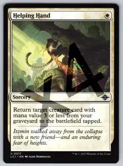 x4 Helping Hand U The Lost Caverns of Ixalan 17 NM Sorcery Normal - Image 1