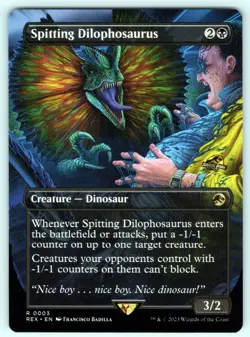 Spitting Dilophosaurus (Borderless) R Universes Beyond: Jurassic World Collectio - Image 1