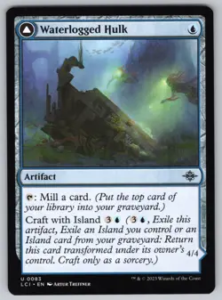 Waterlogged Hulk U The Lost Caverns of Ixalan #83 NM Normal - Image 1