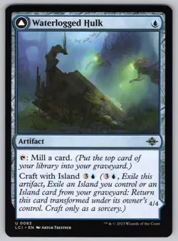 Waterlogged Hulk U The Lost Caverns of Ixalan #83 NM Normal - Image 1