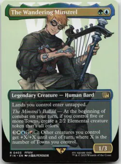 MTG The Wandering Minstrel (Borderless) R FINAL FANTASY 403 LP - Image 1
