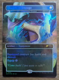 MTG Chancla relampago - Lightning Greaves - Rainbow Foil English SL Drop NM - Image 1