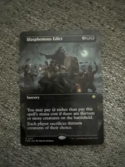 Blasphemous Edict - Borderless Light Play, English Magic the Gathering MTG Found - Image 1