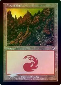 Mountain 346 - Foil New MTG Invasion Magic - Image 1