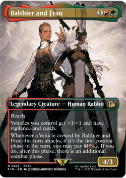 Balthier and Fran (Borderless) - 0319 - Final Fantasy - MTG - NM/M - Image 1