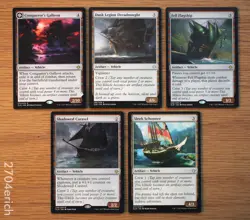 Set of 5 Different Ixalan Ship Vehicle Full *Unplayed NM* (English Magic MTG) - Image 1