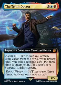 1x The Tenth Doctor ~ Extended Art - Foil Light Play, English Doctor Who MTG Mag - Image 1