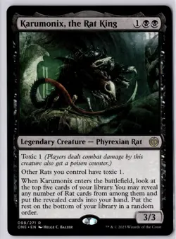 Karumonix, the Rat King Phyrexia: All Will Be One Regular NM R 098/271 - Image 1