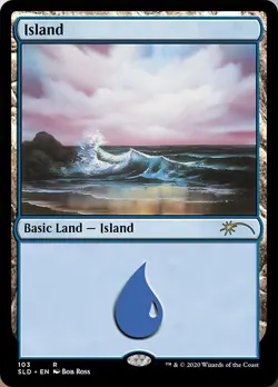 1x Island (103) (Bob Ross) Near Mint MTG Magic - Kid Icarus - - Image 1