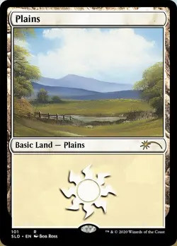 1x Plains (101) (Bob Ross) Near Mint MTG Magic - Kid Icarus - - Image 1