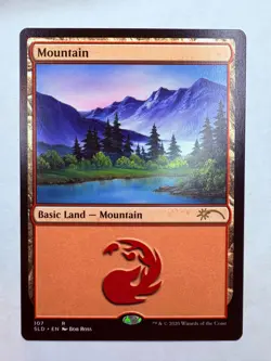 SLD Mountain (107) (Bob Ross) Secret Lair Drop NonFoil MTG NM - Image 1