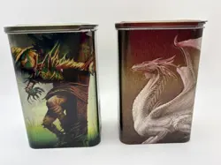 ULTRA PRO Nesting Deck Vault Metal Box lot of two Tommy Castillo & Ciruelo - Image 1