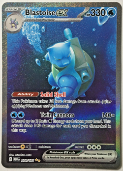 POKEMON BLASTOISE EX 200/165 SCARLET & VIOLET 151 FA ILLUSTRATION RARE NEAR MINT - Image 1