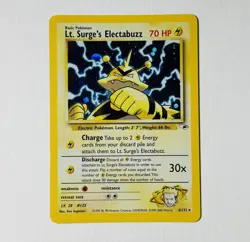 Vintage Pokemon Card WOTC Rare Holo LT. SURGE’S ELECTABUZZ Gym Heroes 6/132 - Image 1